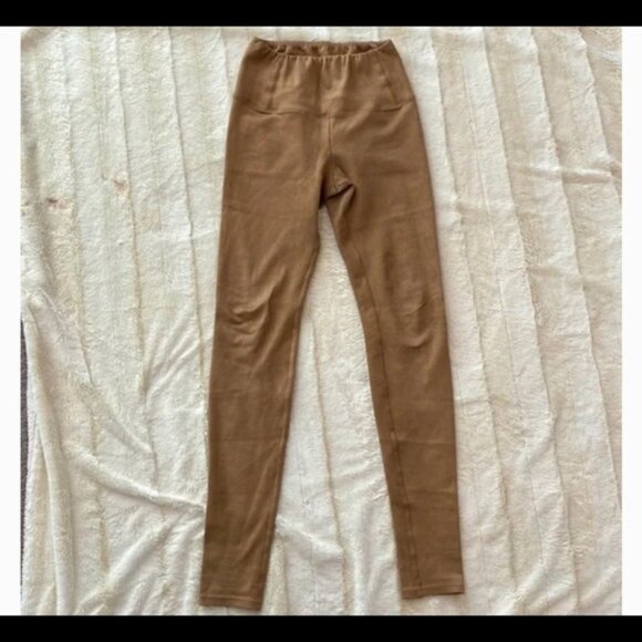 Aritzia Wilfred Free Daria Vegan Suede Pants Tannin - Picture 4 of 4